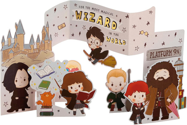 3D Harry Potter Scene Design Birthday Card