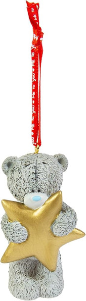 Tatty Teddy With Christmas Star Tree Decoration With Satin Ribbon Official Collection