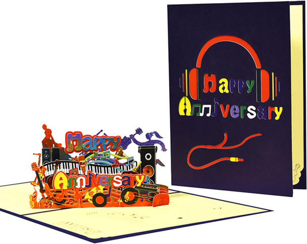 Musical Stage “Happy Anniversary” 3D Pop Up Greeting Card