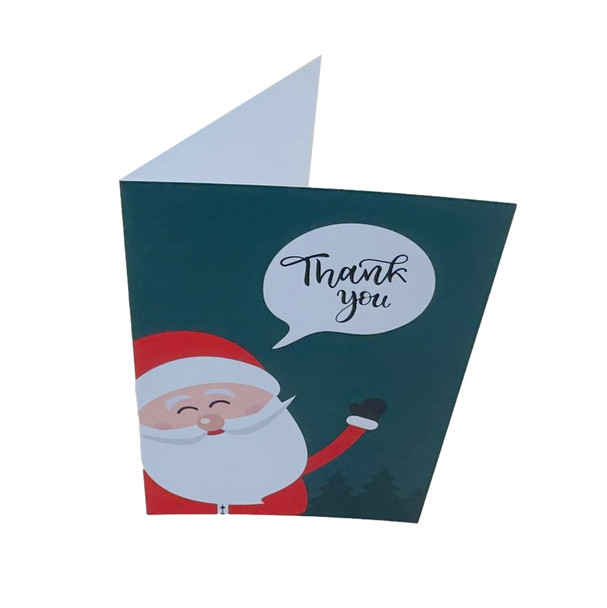 Pack of 20 Santa Small Blank Christmas Thank You Cards with Envelopes