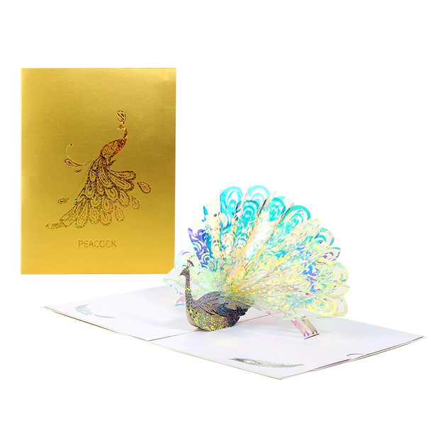 Peacock Majesty 3D Pop Up Greeting Card