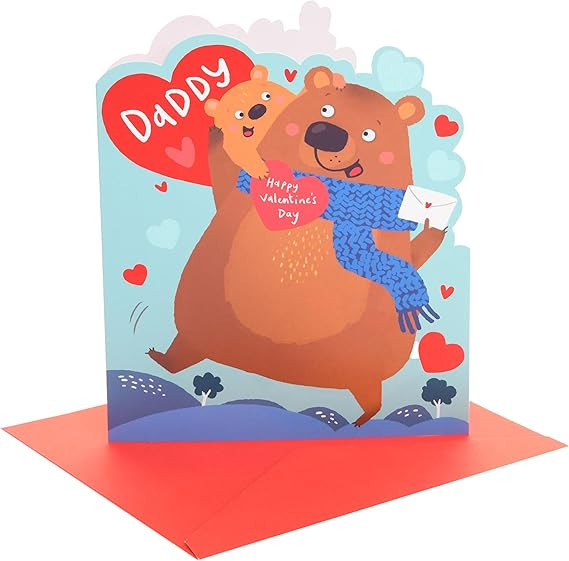 Cute Bears Design Daddy Valentine's Day Card