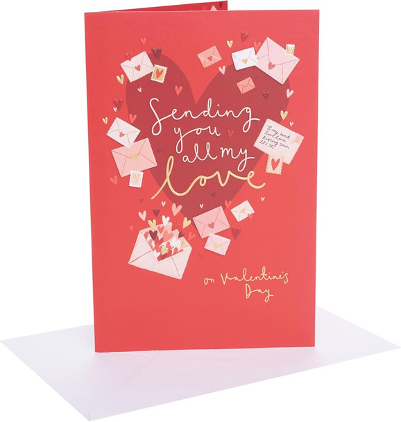 Envelope of Hearts Design Valentine's Day Card