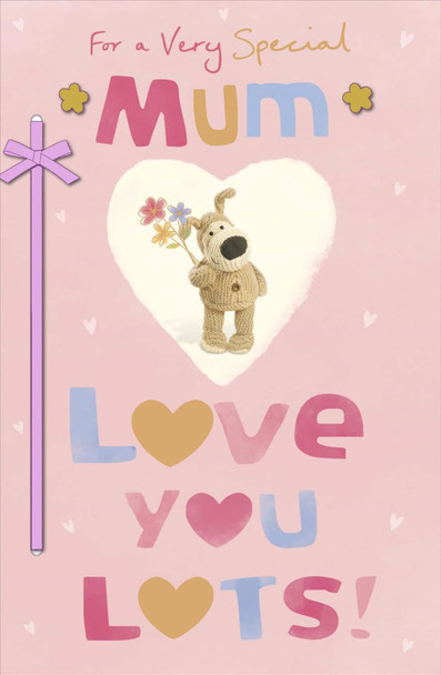 Boofle with Flower Special Mum Mother's Day Card