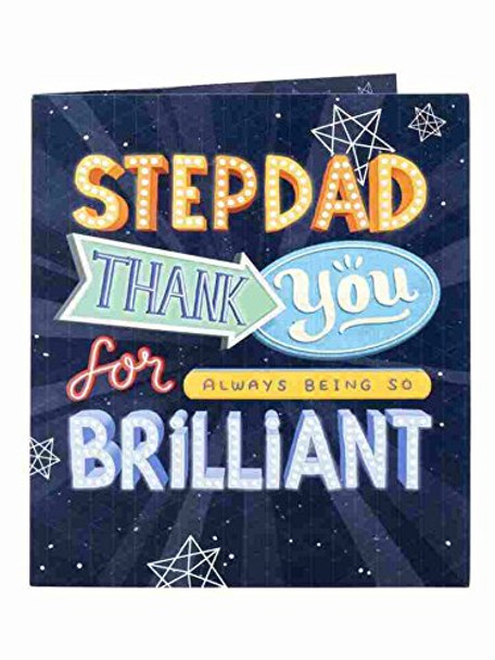 Thank You Stepdad Typography Father's Day Card