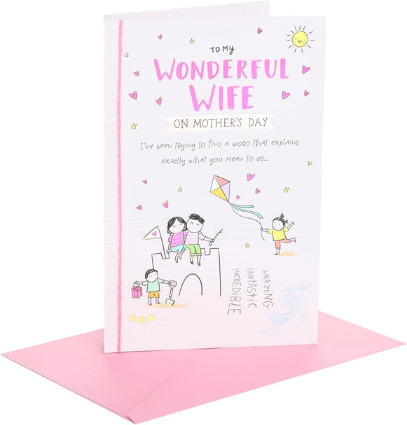 Hand Drawn Design Wife Mother's Day Card