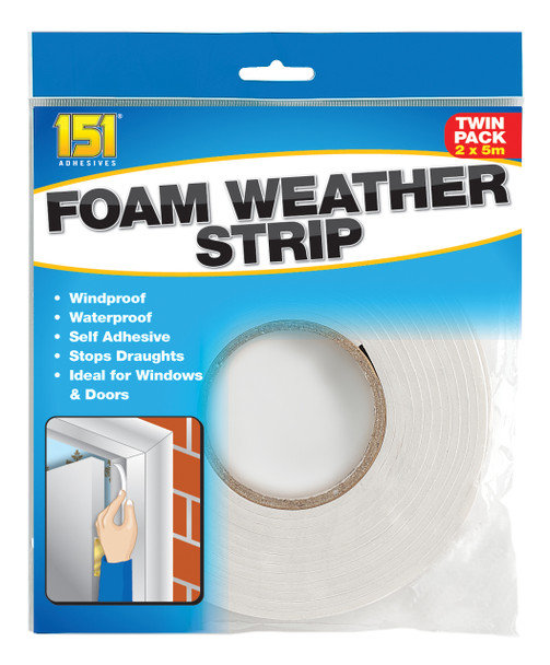 Twin Pack Foam Weather Strip (2X5M)