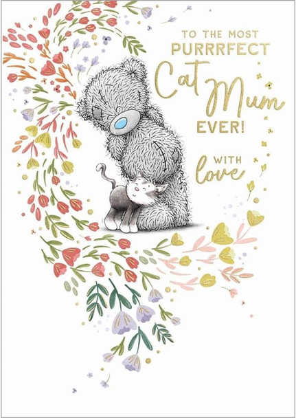 Bear and Flowers From The Cat Mother's Day Card