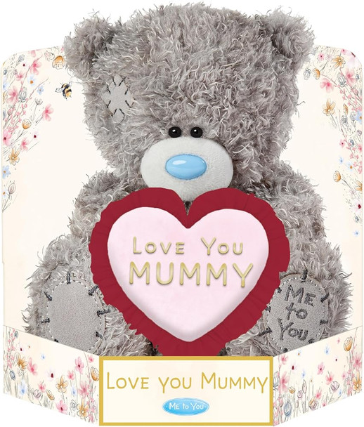 Me to You Tatty Teddy 15cm Plush Bear Holding 'Love You Mummy' Flower Official Mother's Day Collection