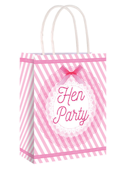 Hen Party Vintage Scroll Design Paper Bag With Handles
