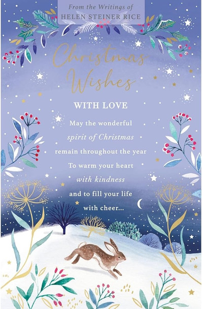 Winter Hare Festive Design Helen Steiner Rice Christmas Card