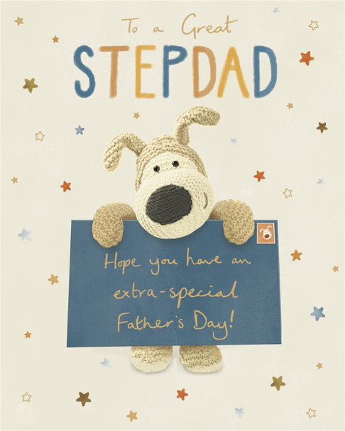 Boofle Holding Envelope Stepdad Father's Day Card