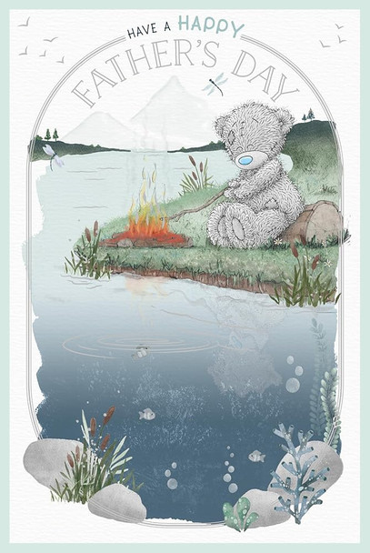 Bear By Campfire Happy Father's Day Card