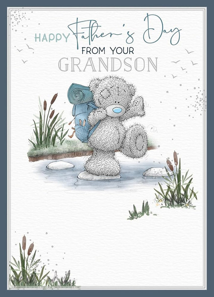 Bear On Stepping Stones From Your Grandson Father's Day Card