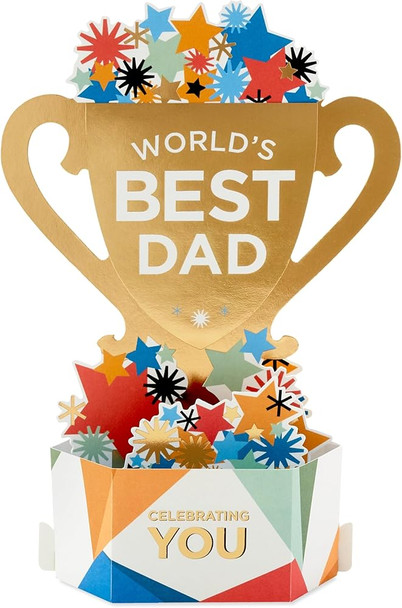 3D Pop Up 'Best Dad' Trophy Father's Day Card