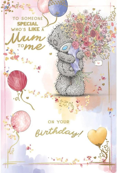 Bear With Bouquet Like A Mum Birthday Card