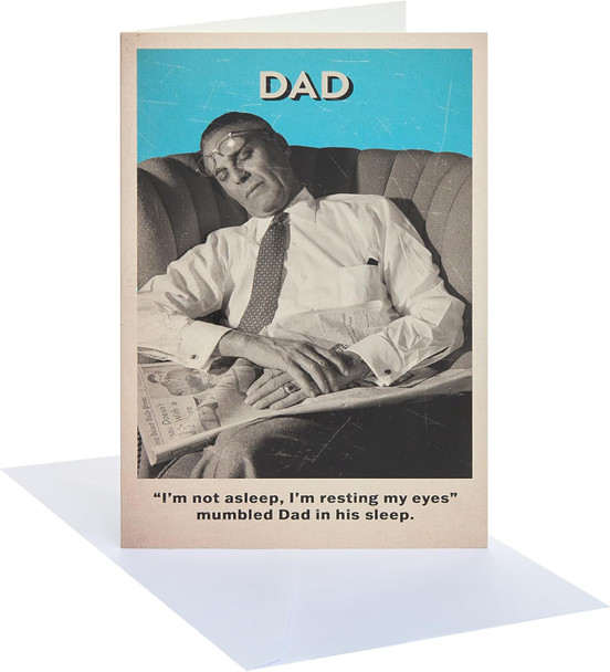 Vintage Sleeping Man Design Dad Father's Day Card
