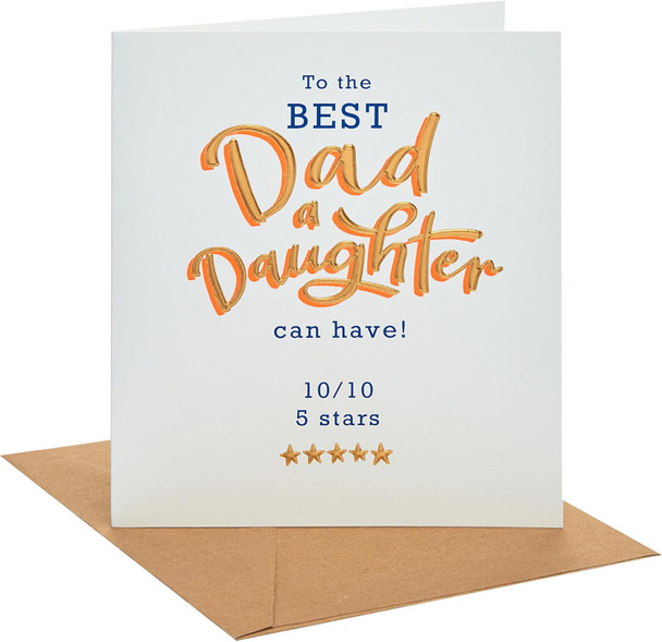 Hand Lettering Design To Dad From Daughter Father's Day Card