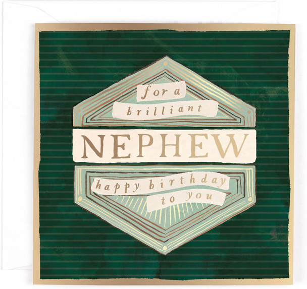 Contemporary Hexagon Design Brilliant Nephew Luxury Birthday Card