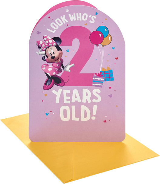 Disney Minnie Mouse Design 2nd Birthday Card