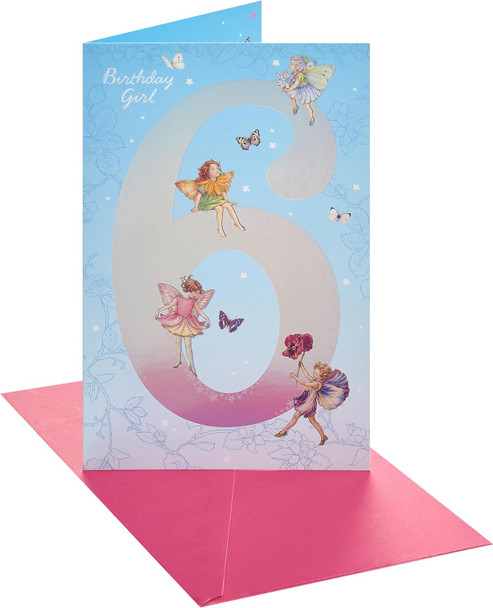 Flower Fairies Design 6th Birthday Card