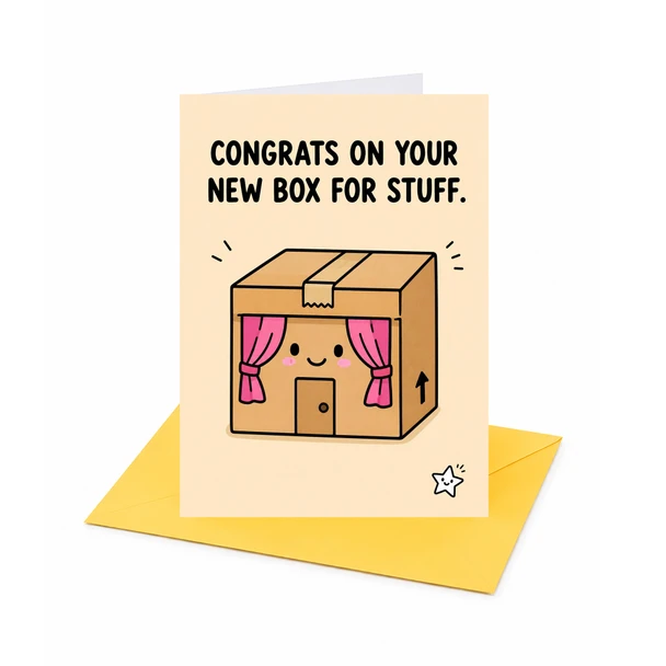Cardbox Design for Stuff New Home Congratulations Card