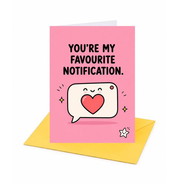 You're My Favourite Notification Open Greeting Card