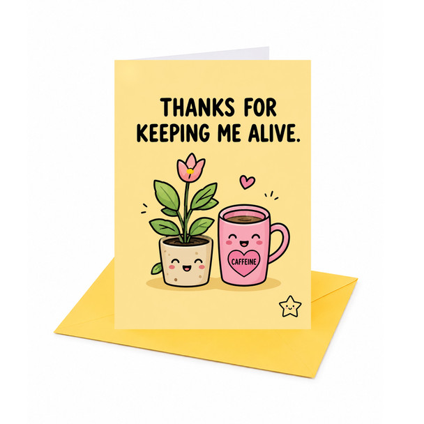 Thanks for Keeping Me Alive Open Greeting Card