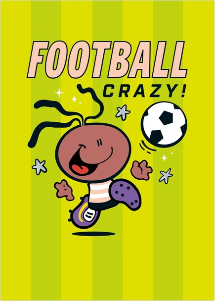 Football Player Design Blank Greeting Card for All Occasions