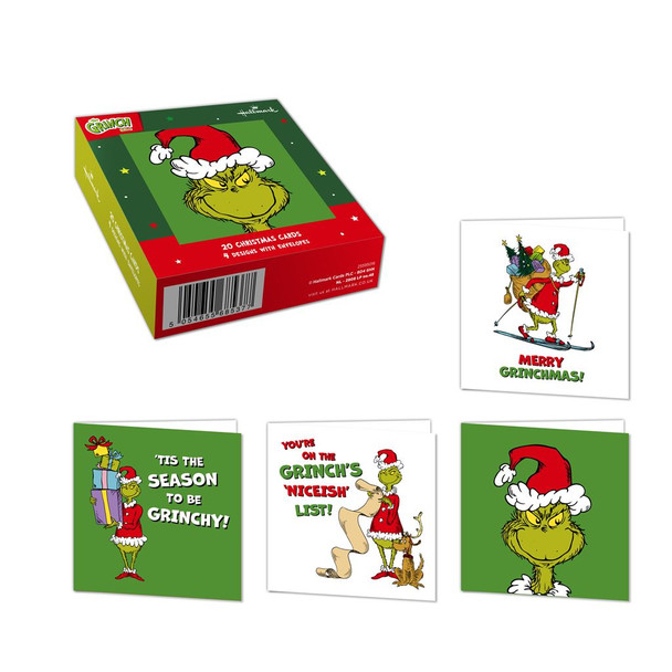 Grinch Inspired Kids Mini Multipack 20 Cards 4 Designs Christmas Card