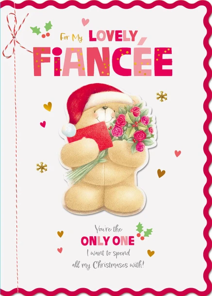 Forever Friends Lovely Fiancee Boxed Christmas Card