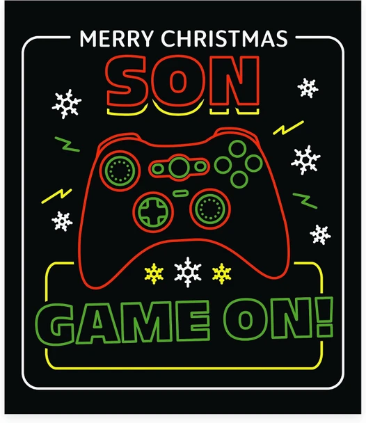 Gaming Controller Design Son Christmas Card