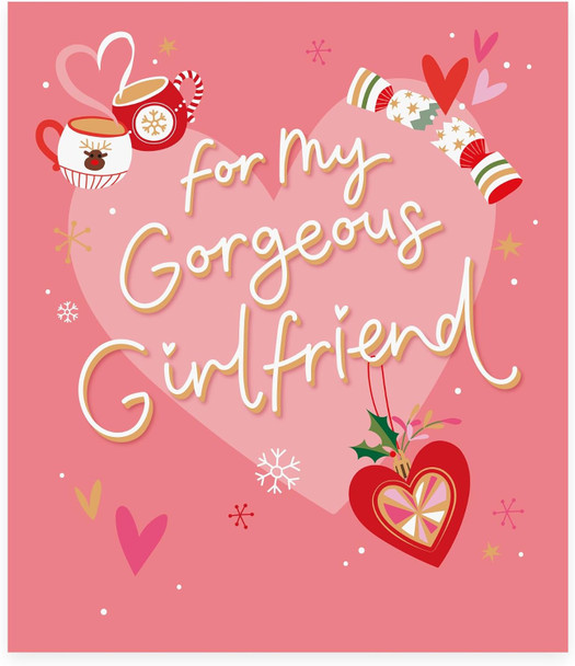 Festive Design Girlfriend Christmas Card