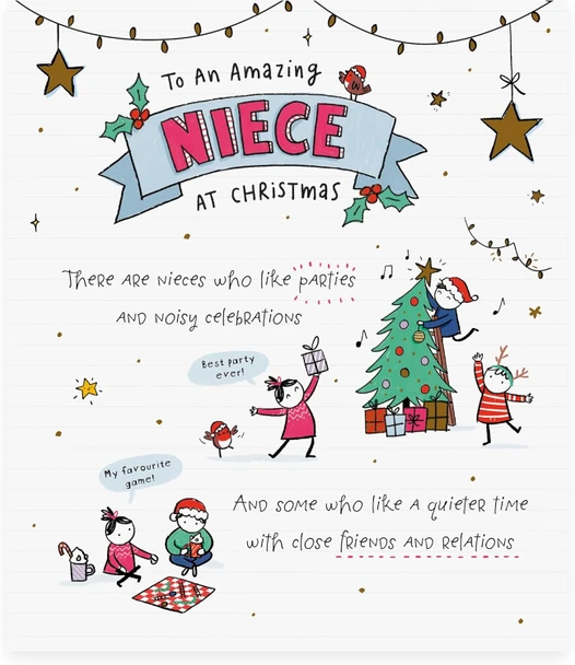 Oodles Design Niece Christmas Card