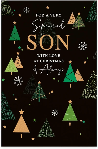 Trees Design Son Christmas Card