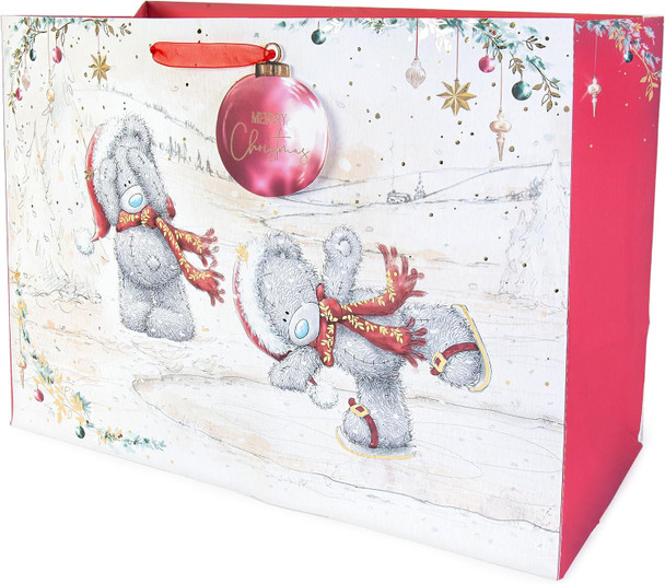 Me To You Bear Ice Skating Christmas Extra Large Jumbo Size Gift Bag