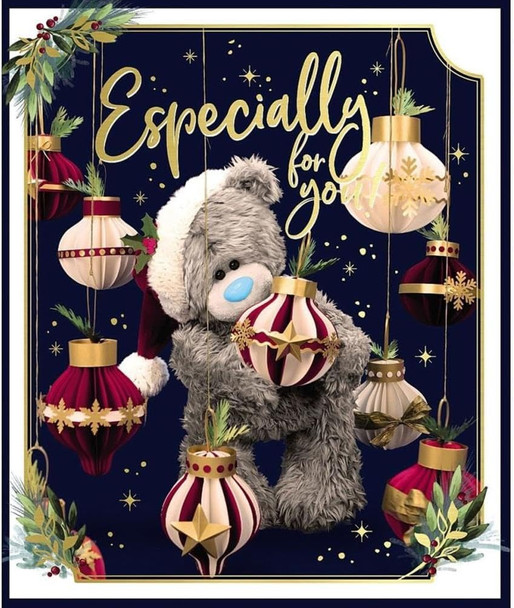 Bear With Baubles Especially for You Photo Finish Christmas Card