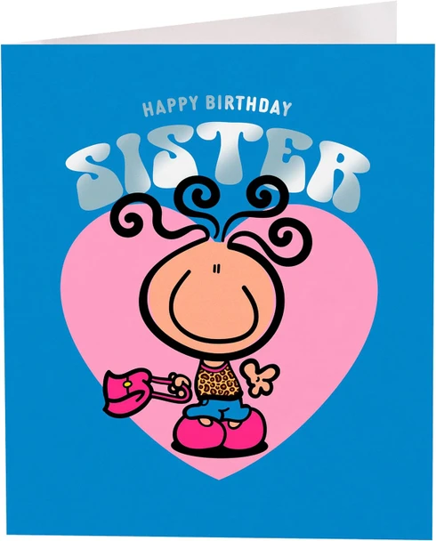 Girl with Handbag Design Sister Birthday Card