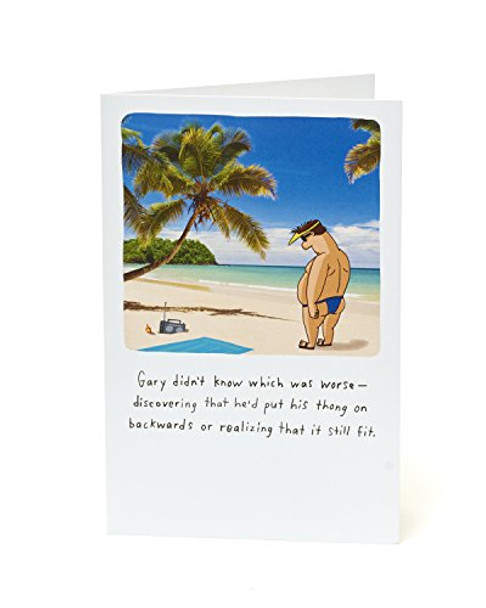 Thong on Backwards! Funny Rude Birthday New Humour Greeting Card