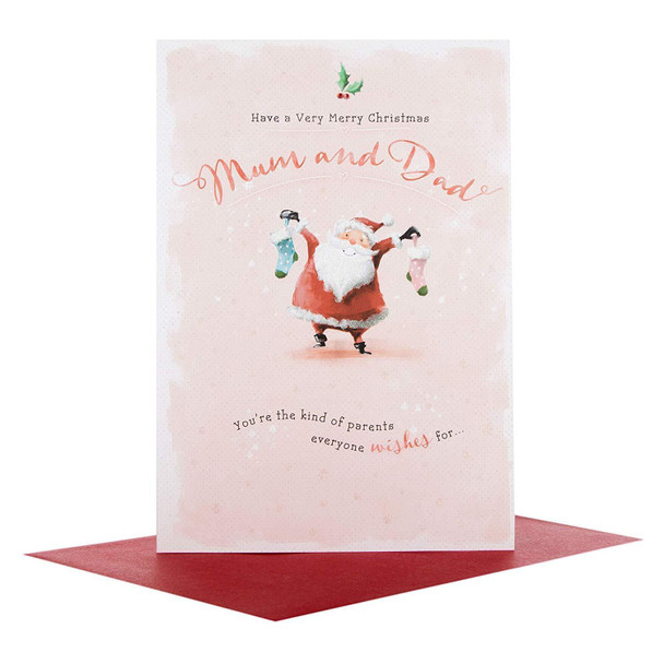 Mum and Dad 'Every Festive Minute' Hallmark New Christmas Card Medium