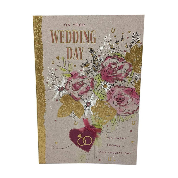 WEDDING DAY CARD 'TWO HAPPY PEOPLE.' HANDPICKED BY HALLMARK