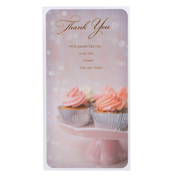 Hallmark Medium Slim For Her Traditional Foil Lettering Thank You Card