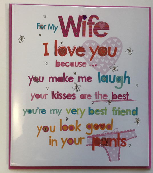 Wife Birthday Card - I Love You!
