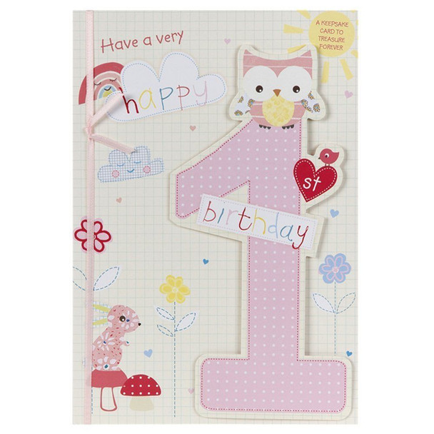 Hallmark Medium For Her Kids Fairies Keepsake 1st Birthday Card