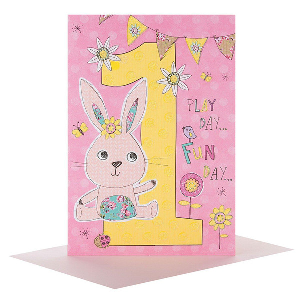 Play Day Fun Day 1st Happy Birthday Card...