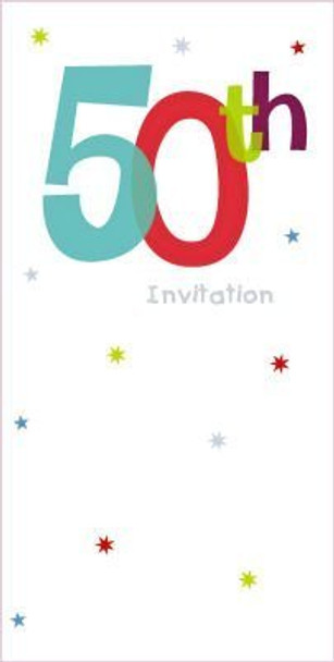 50th Birthday Party Invitations by Carlton Cards(Pack of 8 White Invites