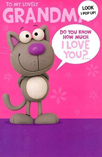 Cute Pop Out Lovely Grandma Birthday Greeting Card Crackers Range Cards New