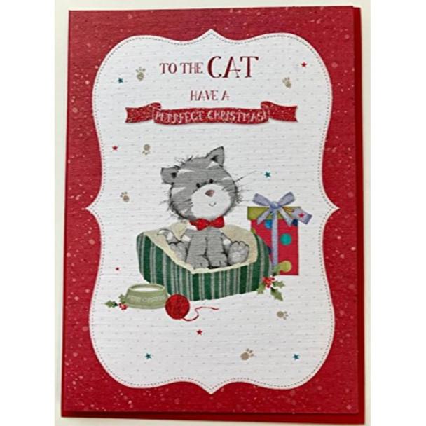 To The Cat Cute Christmas Card 