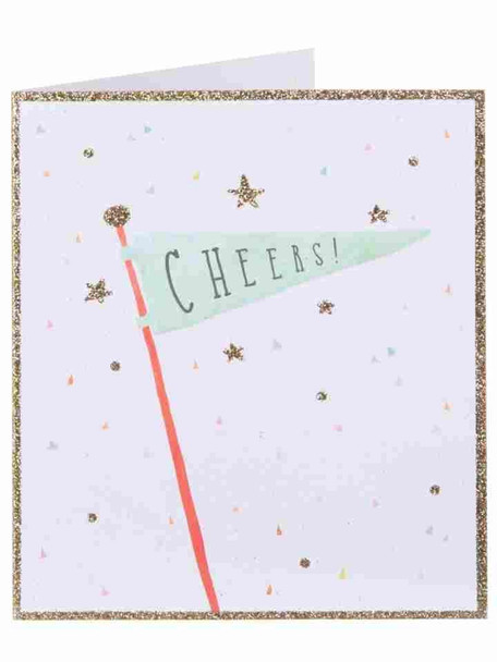 Cheers! Flag Thank You Blank for your Own Message Morden New Card