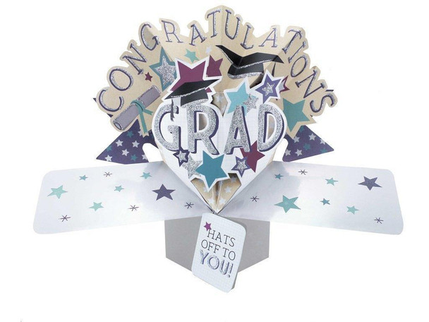 Second Nature Pop Ups "Congratulations" Lettering Graduation Card